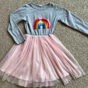 Rainbow Sequin Tulle Dress (Size 6-7)